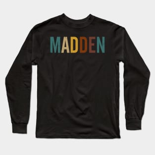 Graphic Madden Lovely Name Flowers Retro Vintage Styles Long Sleeve T-Shirt